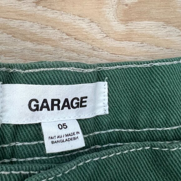 🌷Garage-  Dani Carpenter pants / Straight Cargo Denim Jeans Bright Green … - Picture 4 of 15